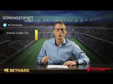 Speltips: Arsenal - Manchester City & Wolverhampton - Tottenham 15/12