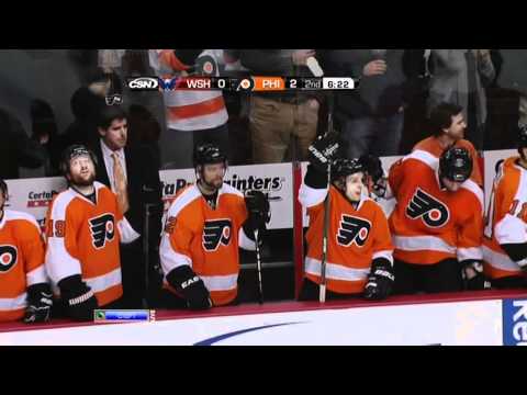 Goal Claude Giroux 0-2 ( Washington Capitals & Philadelphia Flyers), NHL,01/18/2011
