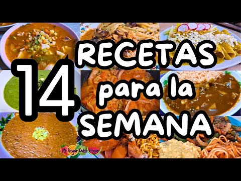 ✅️ 14 RECETAS FÁCILES para TODA la 🗓SEMANA 😍 Rápidas y Caseras #mihogardulcehogar #recetasfaciles