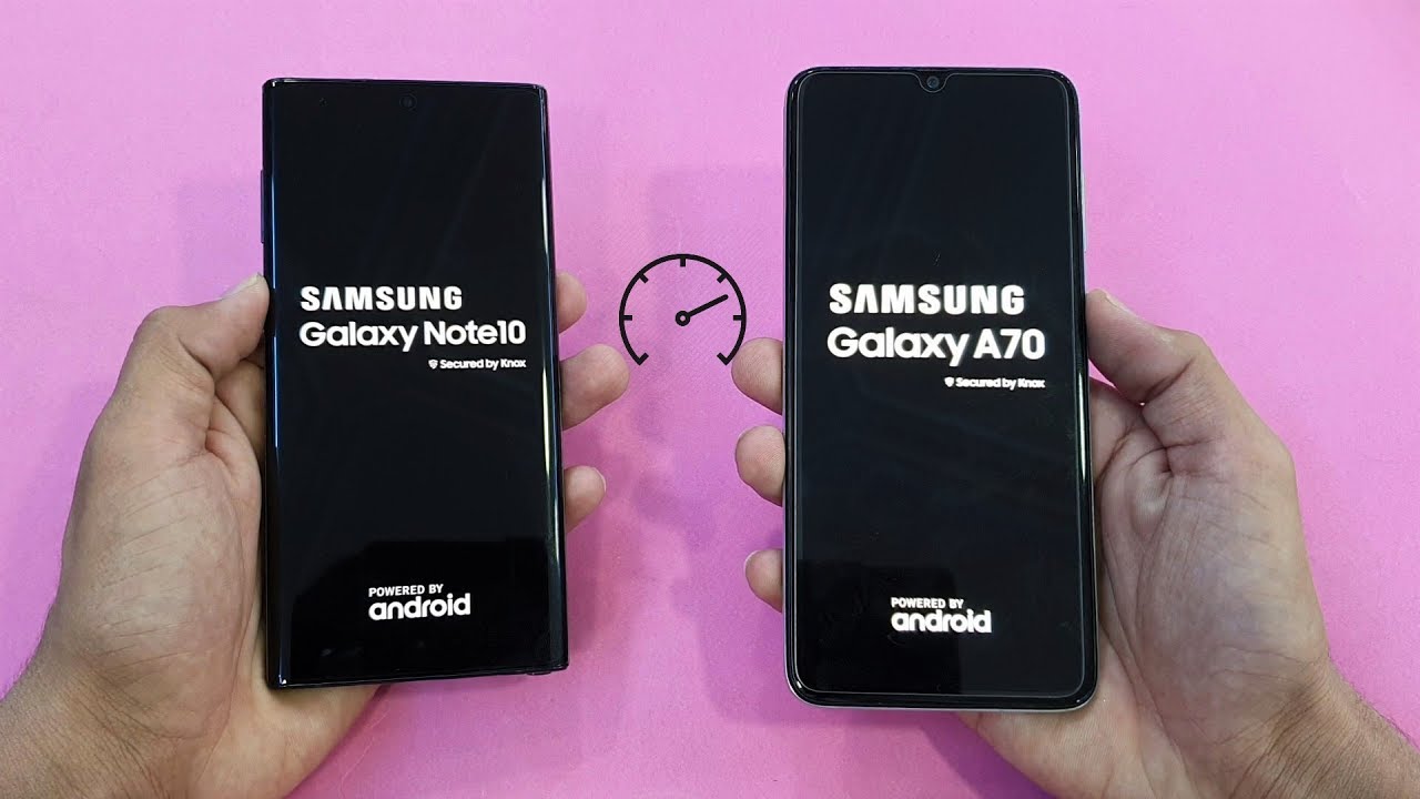 Samsung Galaxy Note 10 vs Samsung Galaxy A70 - Speed Test!