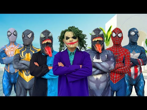 TEAM SPIDER-MAN vs BAD GUY TEAM || Save Spiderman From New Bad-Hero..!!! ( Live Action ) - FLife vs