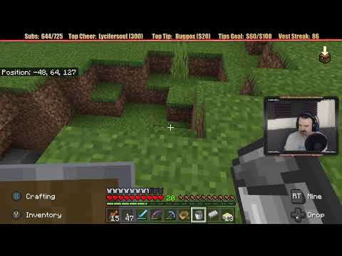 Minecraft "Chill Stream" May 18, 2020 pt2 - Greco-Roman Progress, Mining and FISHING!