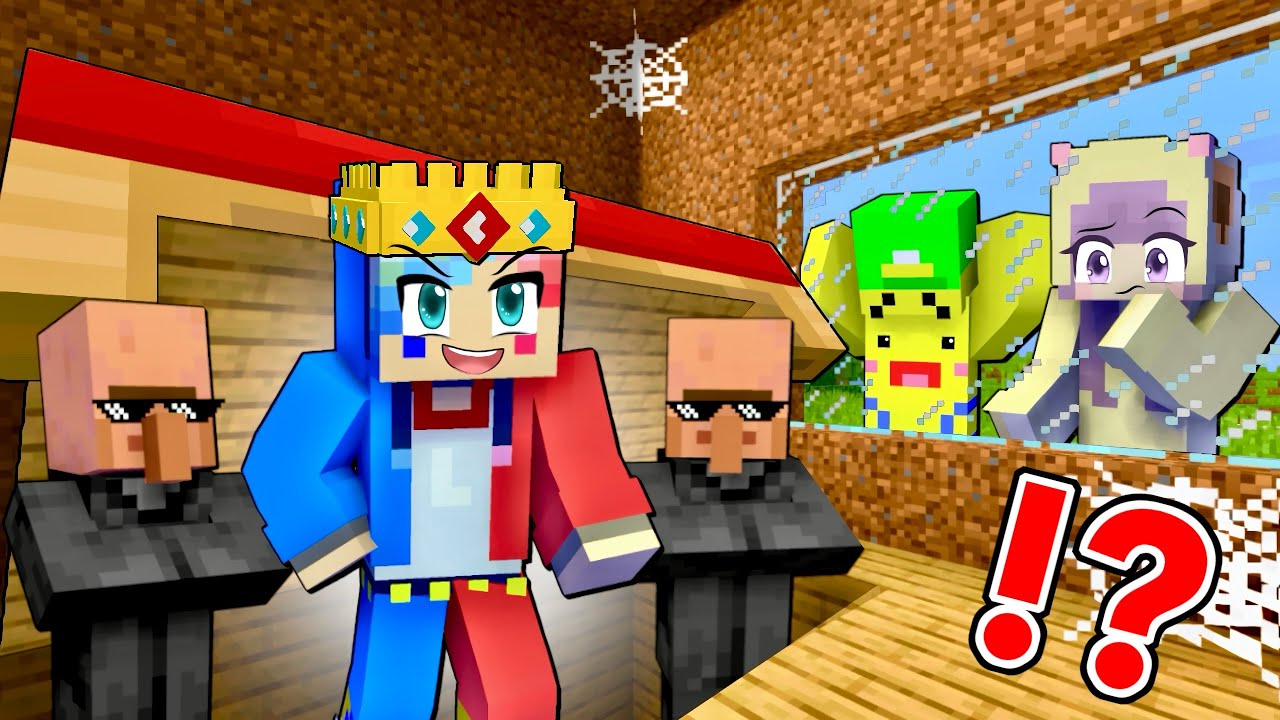 王様になった事を友達に秘密にするマインクラフト🤫【マイクラ まいくら】ぽっぴんず