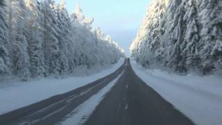 preview picture of video 'Tiny Road Movie in an Arctic Scenery. Varkaus - Pieksämäki  Finland'