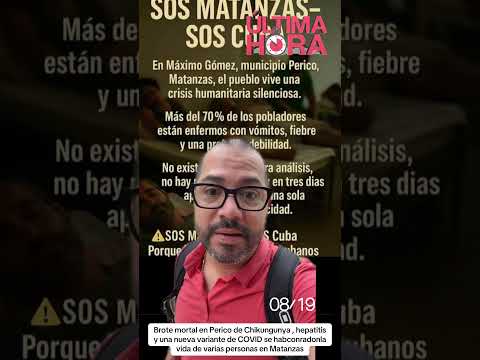 Alerta humanitaria de salud en Perico Matanzas