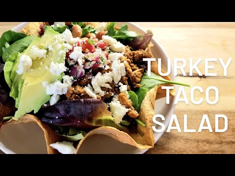 HOMEMADE TACO SALAD BOWLS | TURKEY TACO SALAD RECIPE