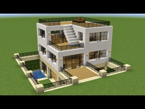 Minecraft - How to build a cozy modern house