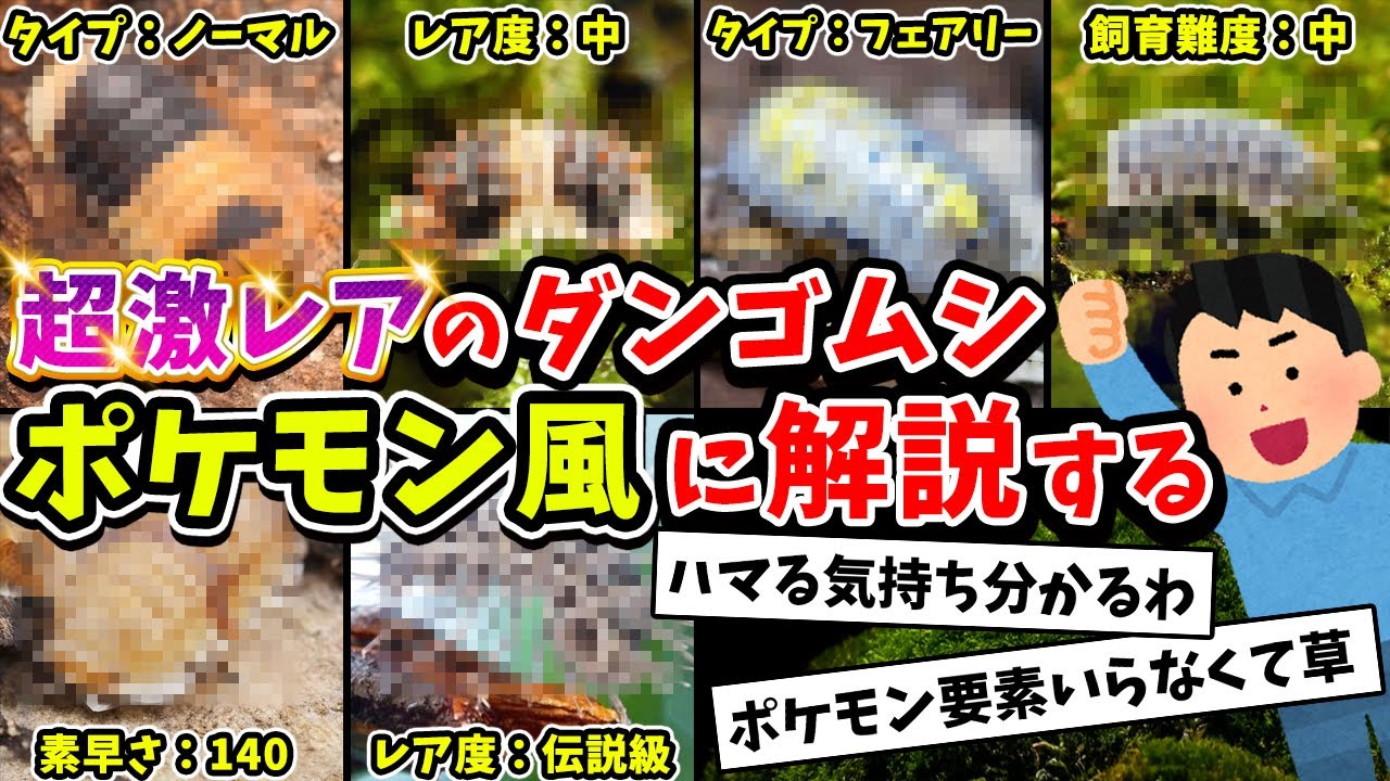 【2ch面白いスレ】ダンゴムシ飼育を流行らせたいワイがダンゴムシをポケモン風に解説していく