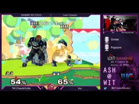 TW | PseudoTurtle (Ganon) vs. Vro (Marth) - Melee Loser's Quarters ASH@WIT #24 7/31/15