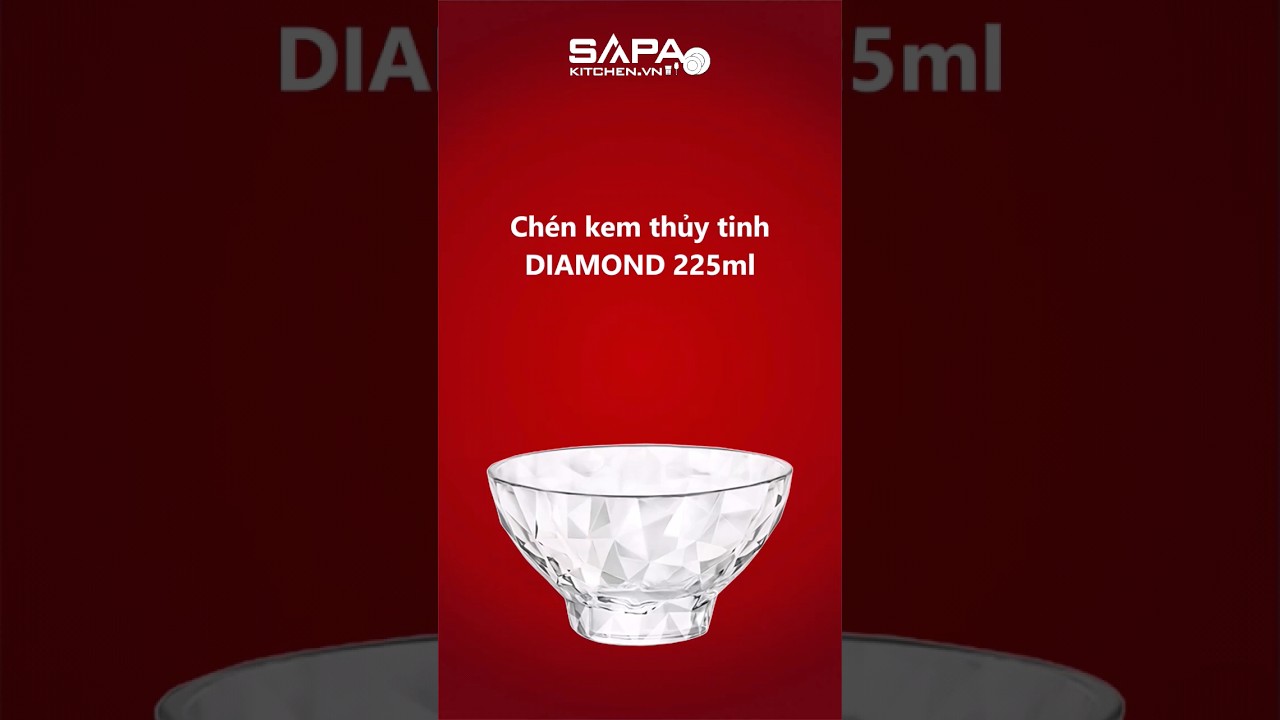 Chén kem thủy tinh Diamond 22.5cl