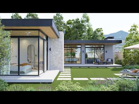 L-Shaped House with 3 Bedrooms – Modern and Cozy