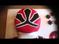 Red power ranger birthday cake 