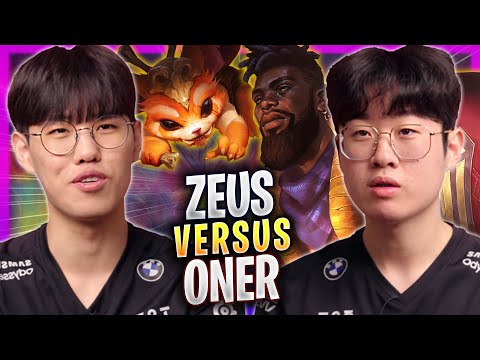 ZEUS vs ONER! - T1 Zeus Plays K'sante TOP vs T1 Oner Gnar! | Season 2023