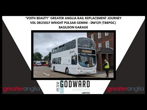 *Voith Beauty* GA Rail Replacement Journey | VDL DB250LF Wright Pulsar Gemini | DW129 (T88PGC)