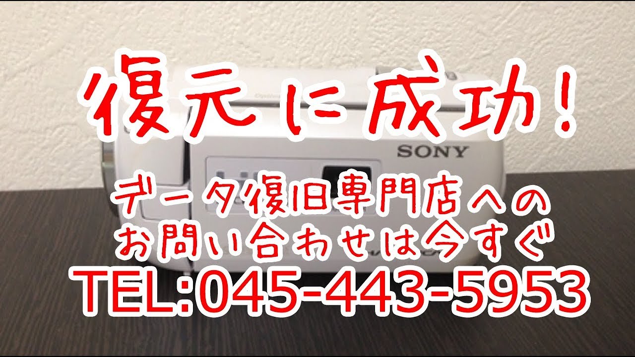 SONY HDR-PJ390 データ復旧 液晶画面が真っ白 電源が入らない