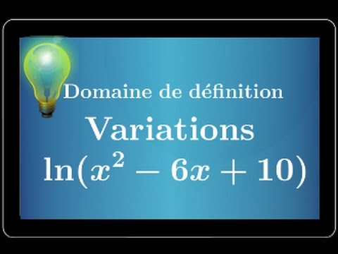 fonction logarithme népérien - domaine de définition et variations de f(x)=ln(x²-6x+1)  - 💡💡