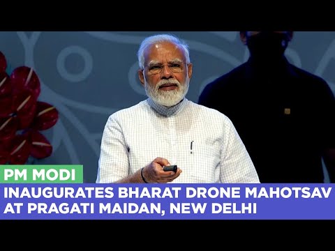 PM Modi inaugurates Bharat Drone Mahotsav at Pragati Maidan, New Delhi