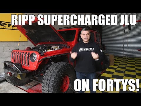 RIPP Supercharged JL on 40s hits the dyno!! HUGE POWER GAINS