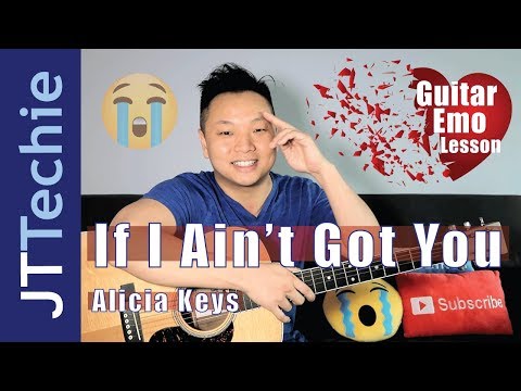 How to Play If I Ain't Got You by Alicia Keys on Acoustic Guitar | No Capo | Guitar Emo 💔