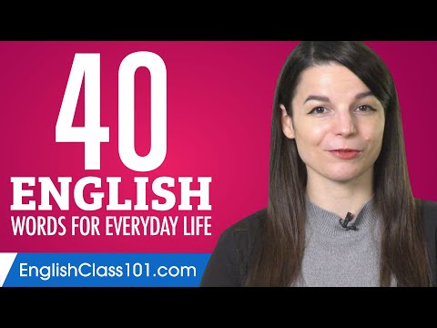 40 English Words for Everyday Life - Basic Vocabulary #2