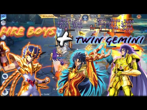 Saint Seiya: Awakening - Fire Boys (Firebird Ikki) with Twin Gemini lineup test at Galactic Duel!