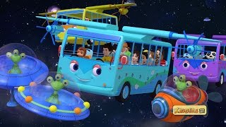 Wheels on the bus Moon | Nursery rhyme | Baby songs | Kiddiestv