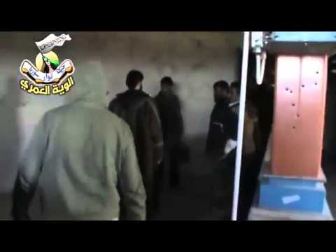 اللحظات الأولى لدخول النقيب قيس قطاعنة مع ألوية العمري إلى منطقة الصوامع في درعا والسيطرة عليها