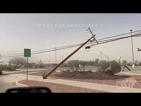 02-26-2023 El Paso, TX - Dust Storm Warning, Power Lines Down.
