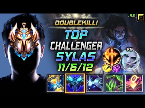 Challenger Sylas TOP vs Viego - 챌린저 탑 사일러스 템트리 룬 존야 정복자 サイラス Сайлас 解脱者 賽勒斯 - LOL KR 11.11