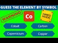 Guess the Periodic Table Element by Symbol (HARD) | Multiple Choice Questions and Answers