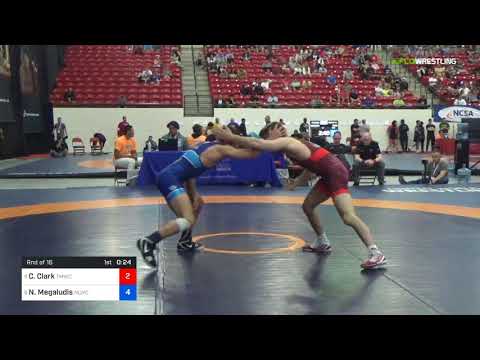 2018 Marine Corps US Open/Senior Men's Freestyle 61 Rnd Of 16 - Cory Clark (TMWC) Vs. Nico Megalud