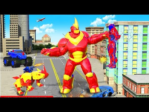 Rhino Robot Monster Truck Part-2 | Rescue City Transform Robot Android GamePlay | By Game Crazy