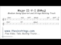 Major II-V7-I Jazz Backing Track (BMaj) - 115 Medium Swing Quartet and Strings