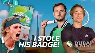 I Stole Rublev's Accreditation and Warmed Up Medvedev in Dubai