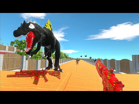 FPS AND DARK KNIGHT SPINOSAURUS DEATH RUN-Animal Revolt Battle Simulator