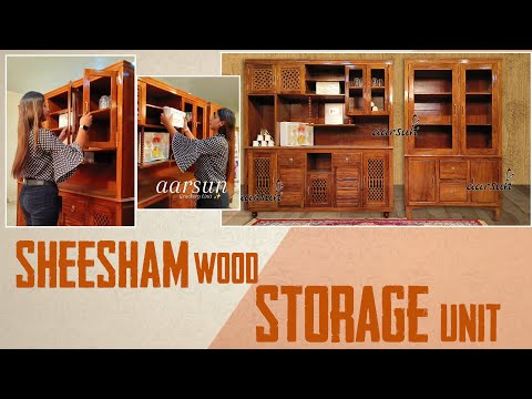 Sheesham Wood Storage Unit: Modern Sideboard Video