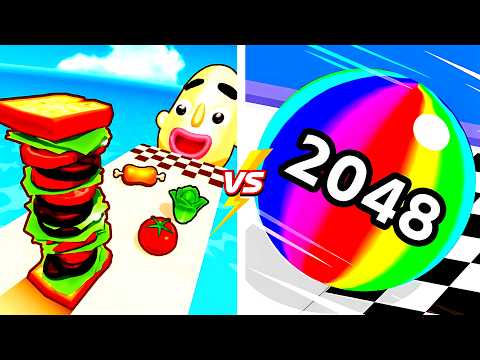 Sandwich Runner vs Ball Run 2048 🥪🔢💨 NEW Update Level Gameplay Walkthrough (Android iOS) D7X