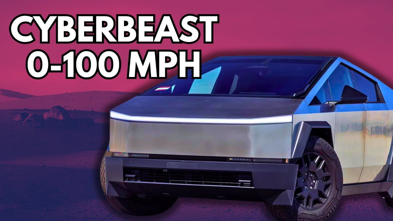 CYBERBEAST LAUNCH 0-100MPH (Tesla Tri-Motor Cybertruck: 0 to 60 MPH / 0 to 100 MPH)