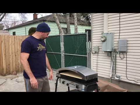 Camp stove pizza oven test