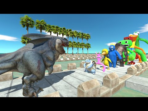 Megalodon Rex vs Boxy Boo COCONUT DEATH RUN - Animal Revolt Battle Simulator