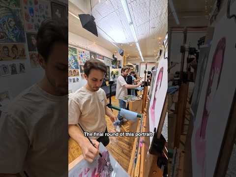 Four Artists Fight in an Oil Painting Battle
