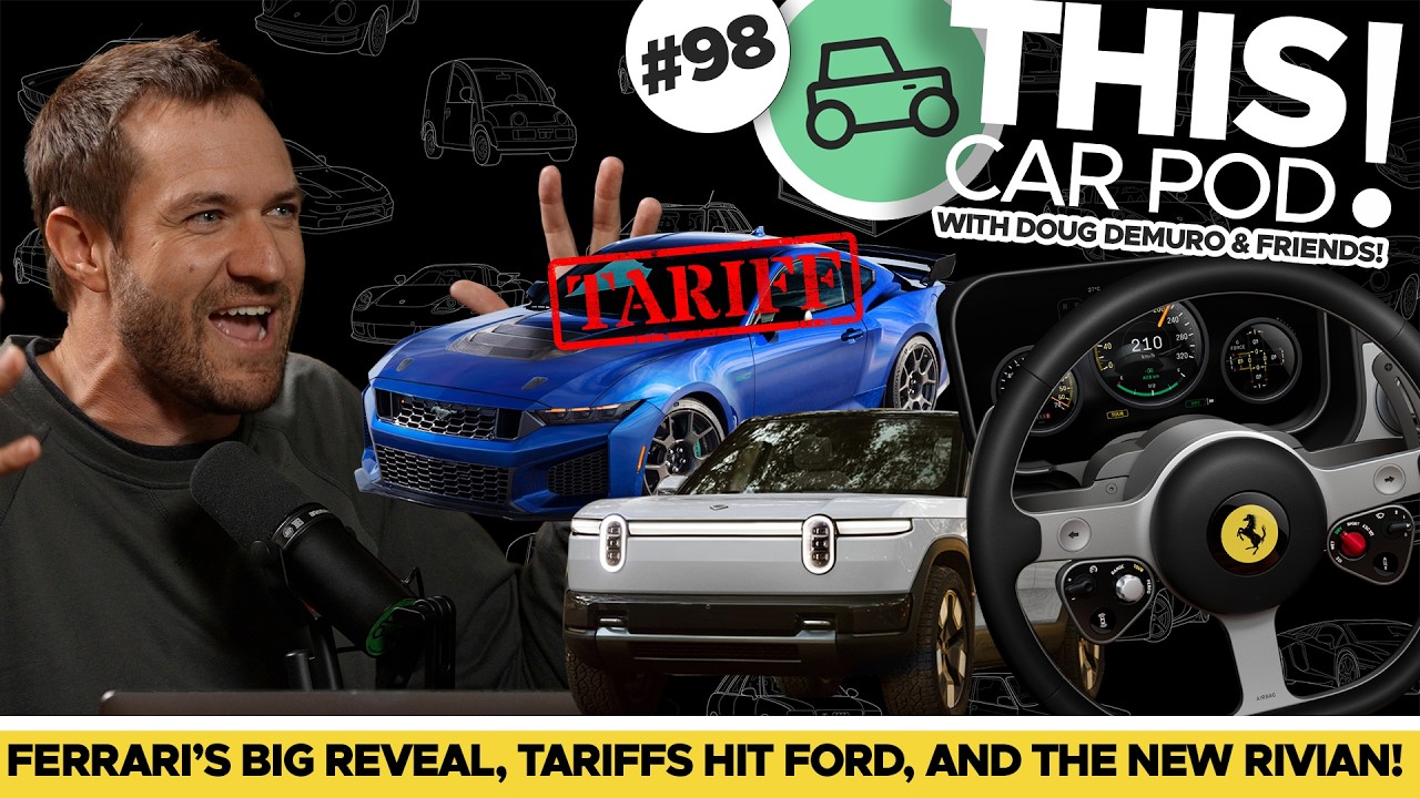 Ferrari’s Big Reveal, Doug’s Real Opinion on the Rivian R2 & Ford in Trouble! This Car Pod! EP98