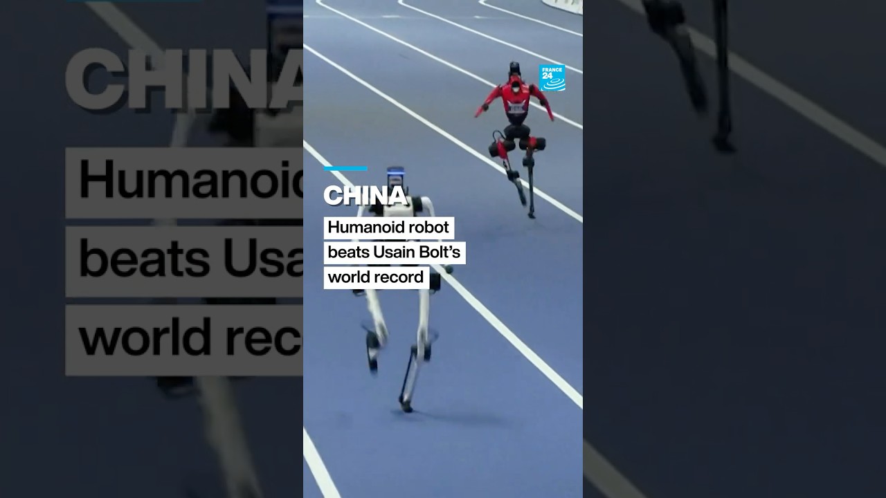#Humanoid #robot beats #UsainBolt's 100m world record • FRANCE 24 English
