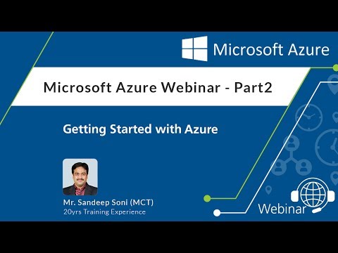 Microsoft Azure Webinar Part 2 by Mr Sandeep Soni Microsoft Certified Trainer