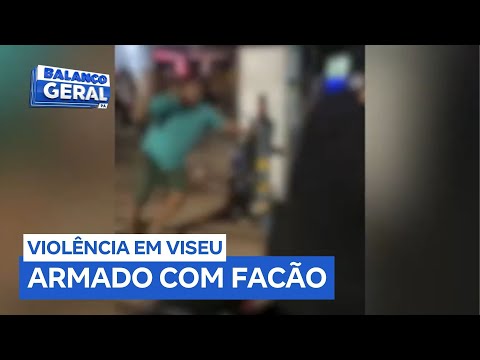 Homem tenta golpear mulher com facão durante briga na orla de Viseu (PA)