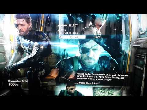 Gound Zeroes Kojima Random Mission Select Screen..