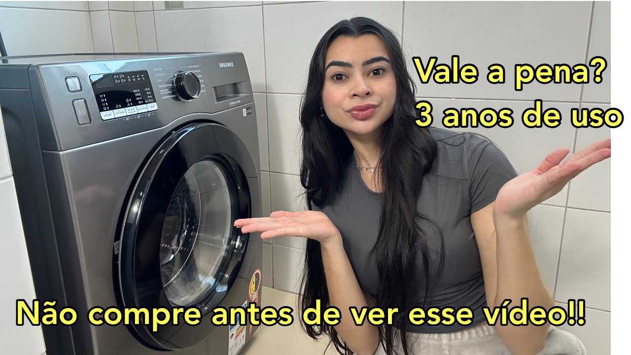 Miniatura da avaliação em vídeo de Lava e Seca Samsung WD11T 11kg Inox Look