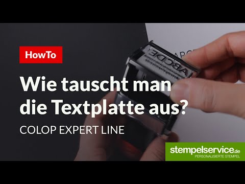 HowTo: Stempelplatte austauschen Colop Expert Line
