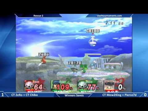 Rescue 2 SSBB Winners Semis - CT Mew2King + Pierce7d vs CT ZeRo + CT Chibo