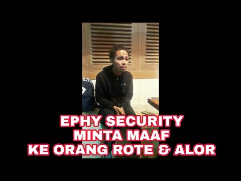 Ephy Security Minta Maaf